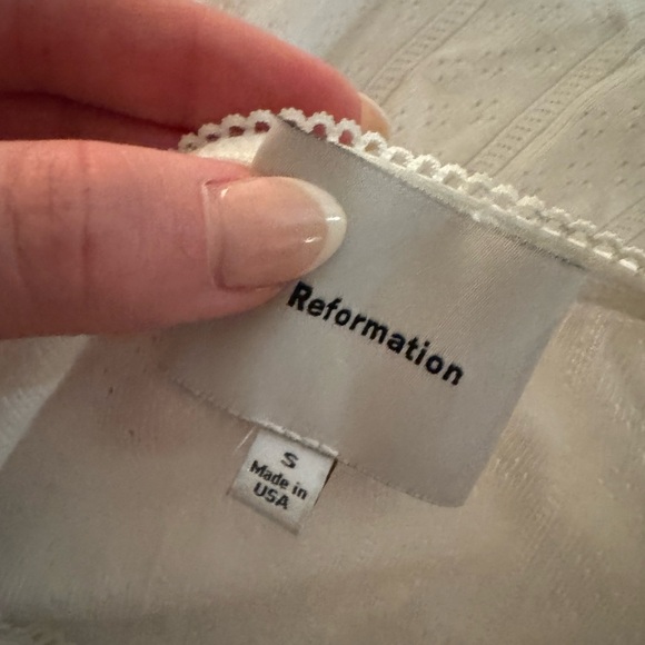 Reformation White Pointelle Cardigan - Picture 4 of 4